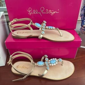 Lilly Pulitzer Katie Sandal Bermuda Blue